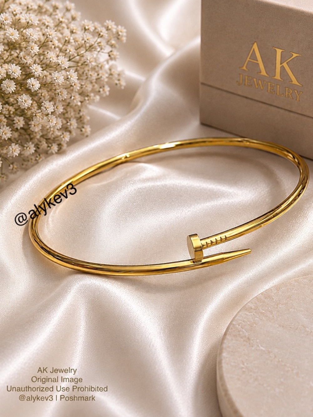 💎LUXURY Necklace High End Style Gold Nail Style Elegant Choker –Gold Plated